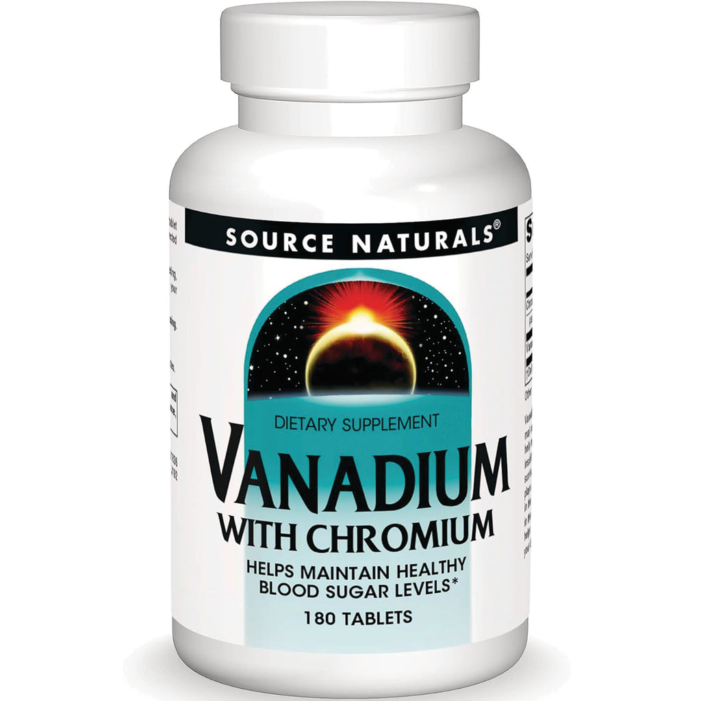 SN665 | Source Naturals Vanadium with Chromium dietary supplement, 180 tablets - Thumbnail