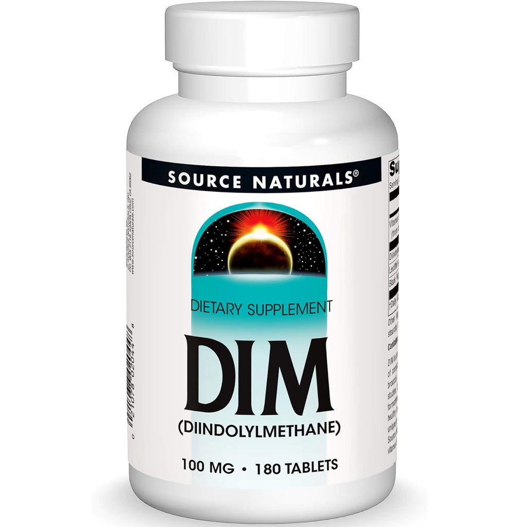 SN642 | Source Naturals DIM (Diindolylmethane) dietary supplement, 100 mg, 180 tablets - Thumbnail