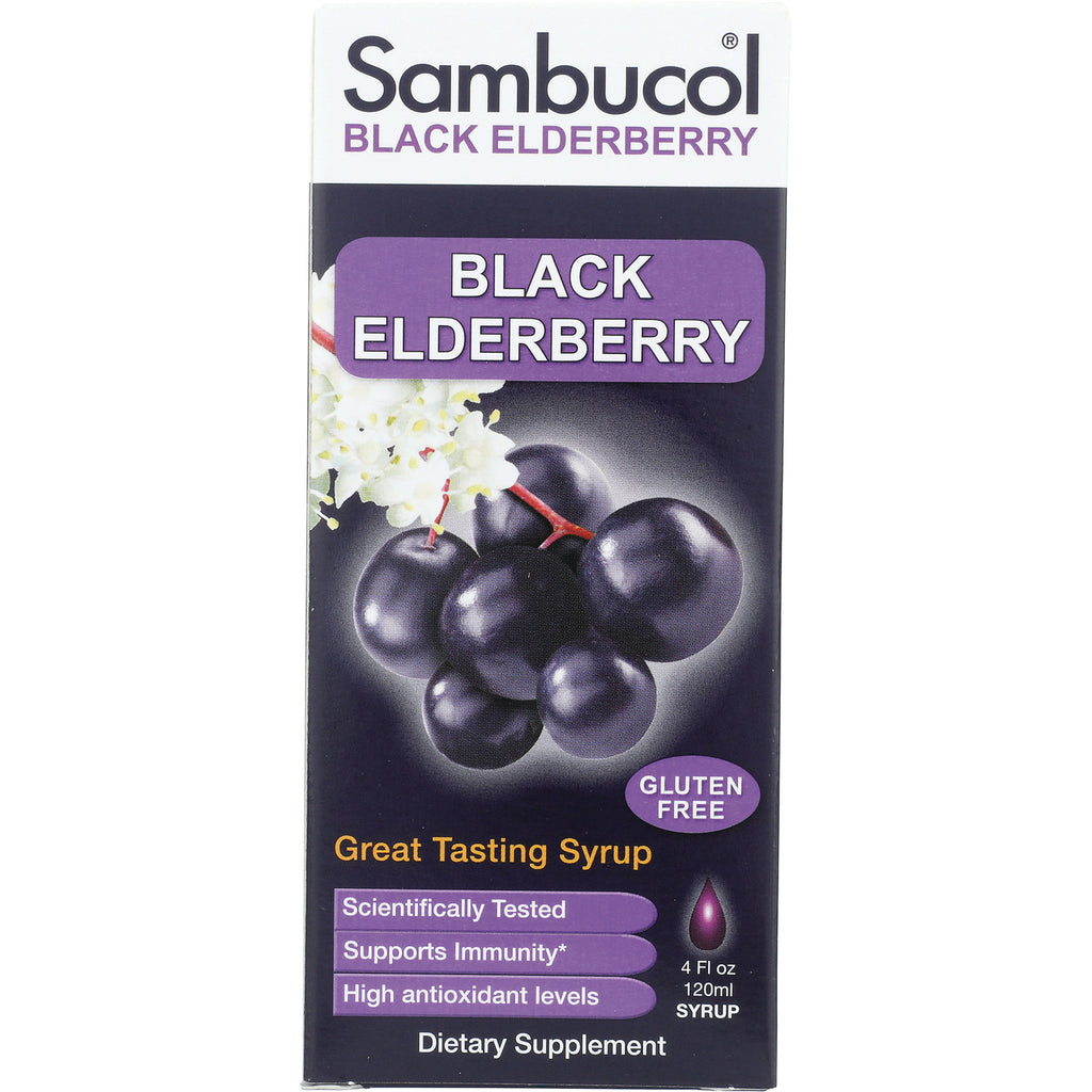 SMB001 | Sambucol Black Elderberry syrup, gluten free, 4 fl oz (120 ml) dietary supplement - Thumbnail