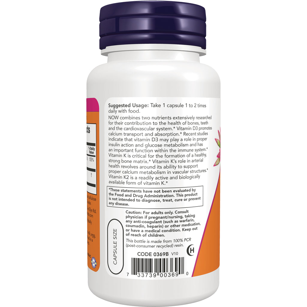 NWF581 | Back label of white supplement bottle showing Suggested Usage, caution, and barcode - Thumbnail