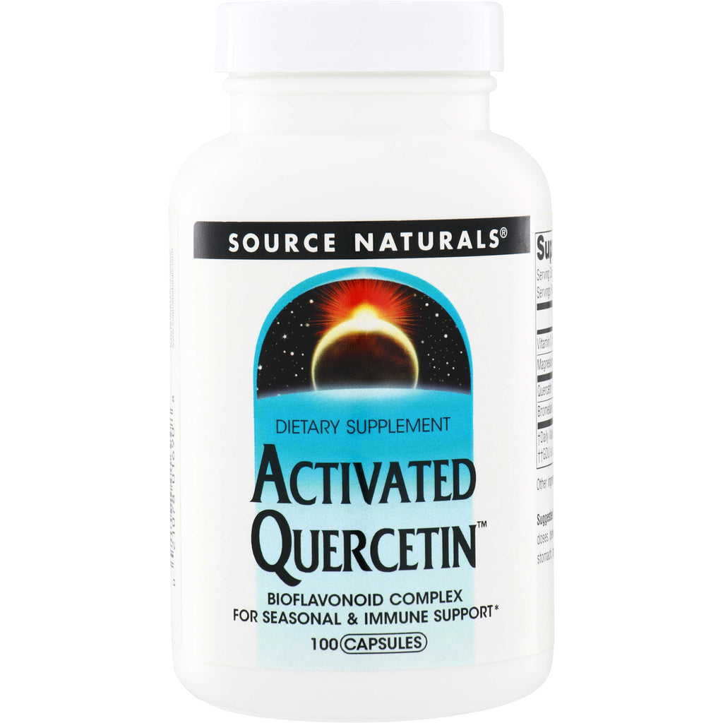 SN185 | Source Naturals Activated Quercetin dietary supplement, bioflavonoid complex, 100 capsules - Thumbnail