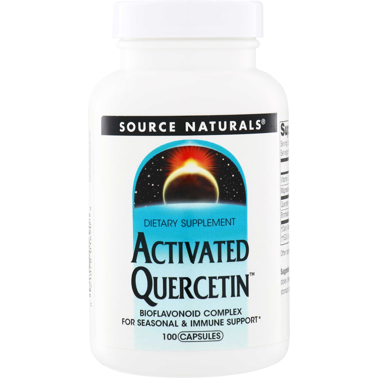 SN185 | Source Naturals Activated Quercetin dietary supplement, bioflavonoid complex, 100 capsules