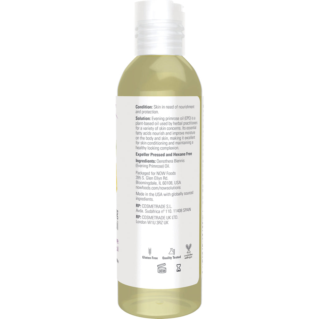 NWF243 | back label of clear bottle showing ingredients, product information, and icons for gluten free and quality tested - Thumbnail