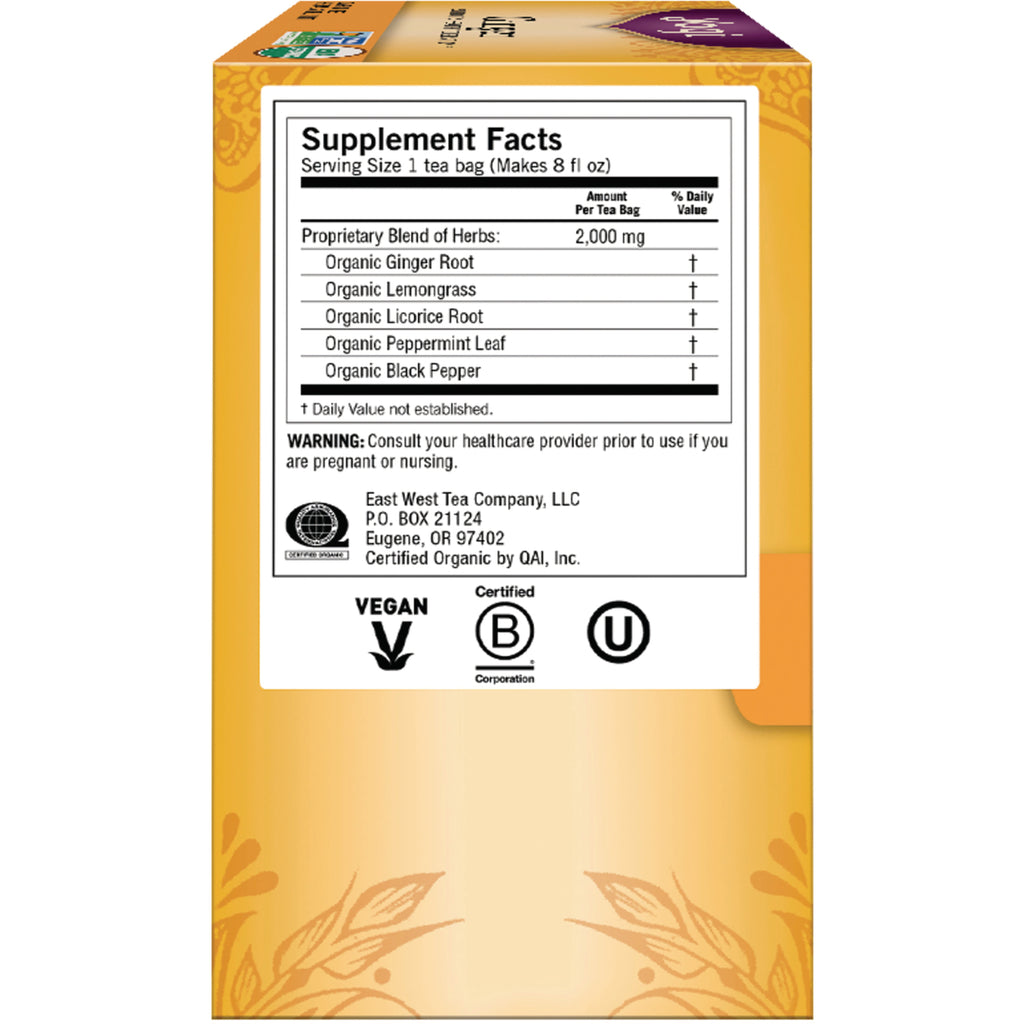 AHW007 | Back label with Supplement Facts, proprietary blend of herbs 2,000 mg, warning, and vegan certifications - Thumbnail