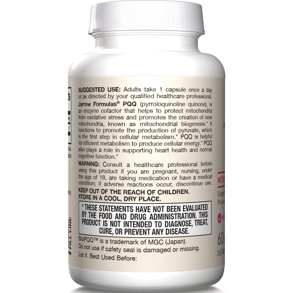 JR358 | back label of supplement bottle showing suggested use, warnings, and FDA disclaimer - Thumbnail
