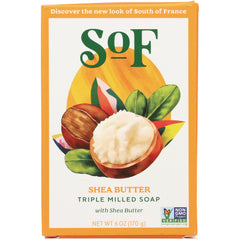 SOF011 | South of France SoF Shea Butter Triple Milled Soap bar, 6 oz box front