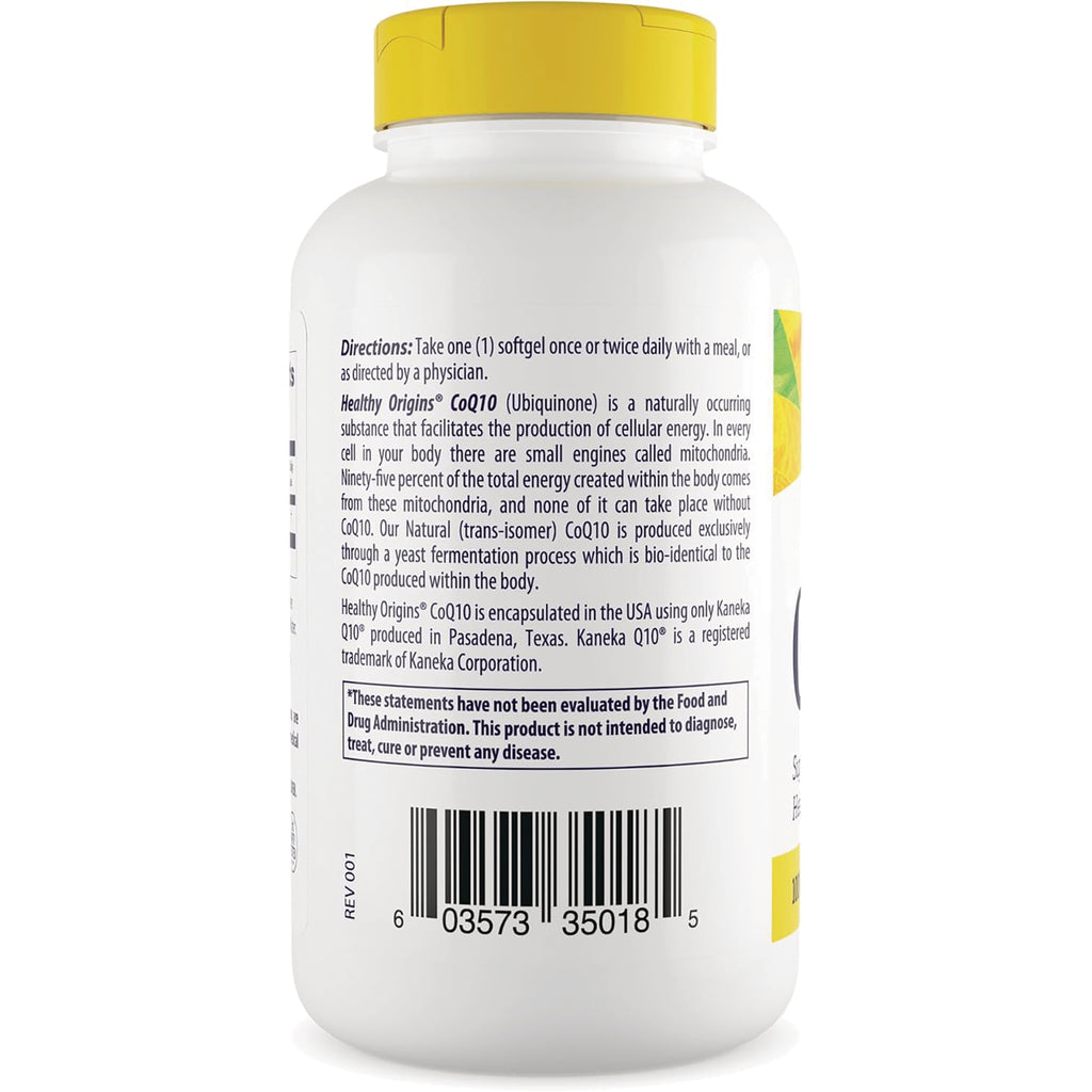 HRG180 | back label of white supplement bottle with directions text and barcode, yellow cap visible - Thumbnail