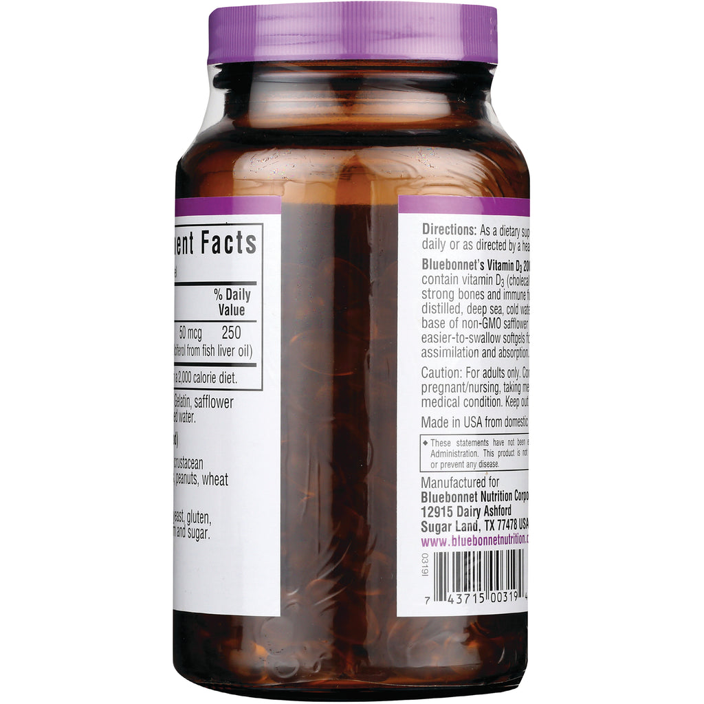 BLU126 | Brown supplement bottle back showing supplement facts panel, directions and barcode - Thumbnail