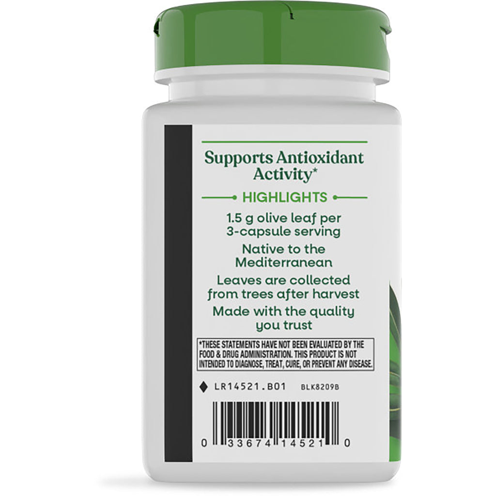 NW577 | Back of white supplement bottle with green cap showing Keep out of reach of children text, gluten free statement, vegan and recycling icons - Thumbnail