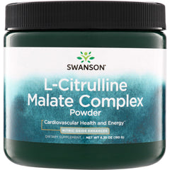 SW1594 | Swanson L-Citrulline Malate Complex Powder, nitric oxide enhancer, cardiovascular health and energy, 6.35 oz