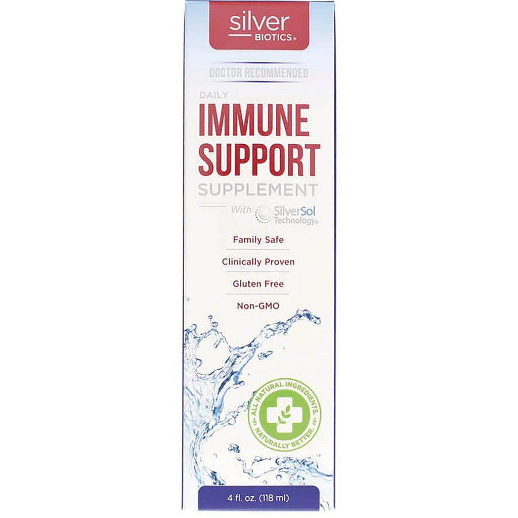 ABL002 | Silver Biotics Daily Immune Support supplement box front, 4 fl oz (118 ml) - Thumbnail