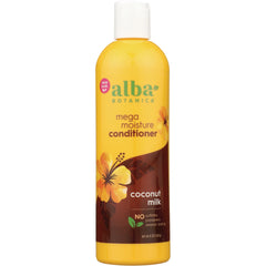 ABA073 | Alba Botanica Mega Moisture Conditioner, Coconut Milk, new look bottle, 12 oz