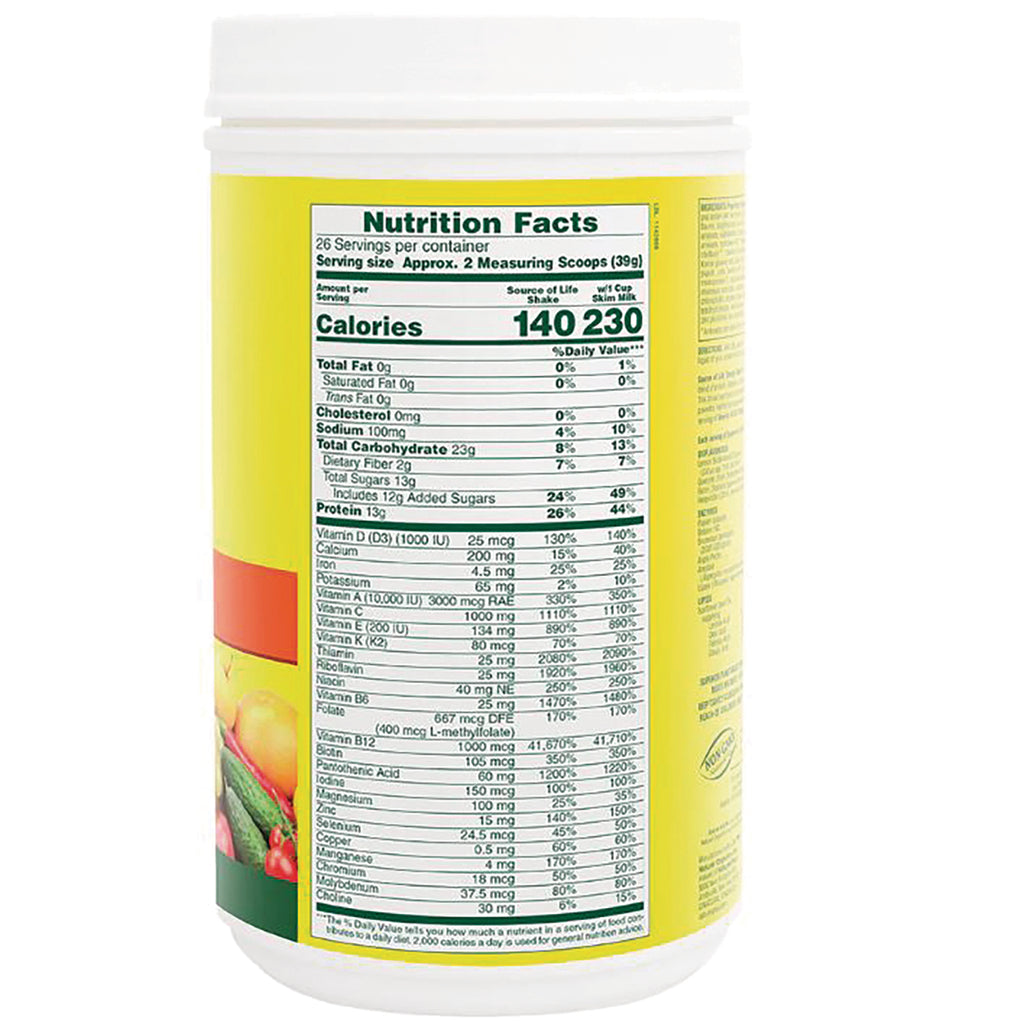 NTP030 | back label showing Nutrition Facts panel with calories and nutrient table - Thumbnail