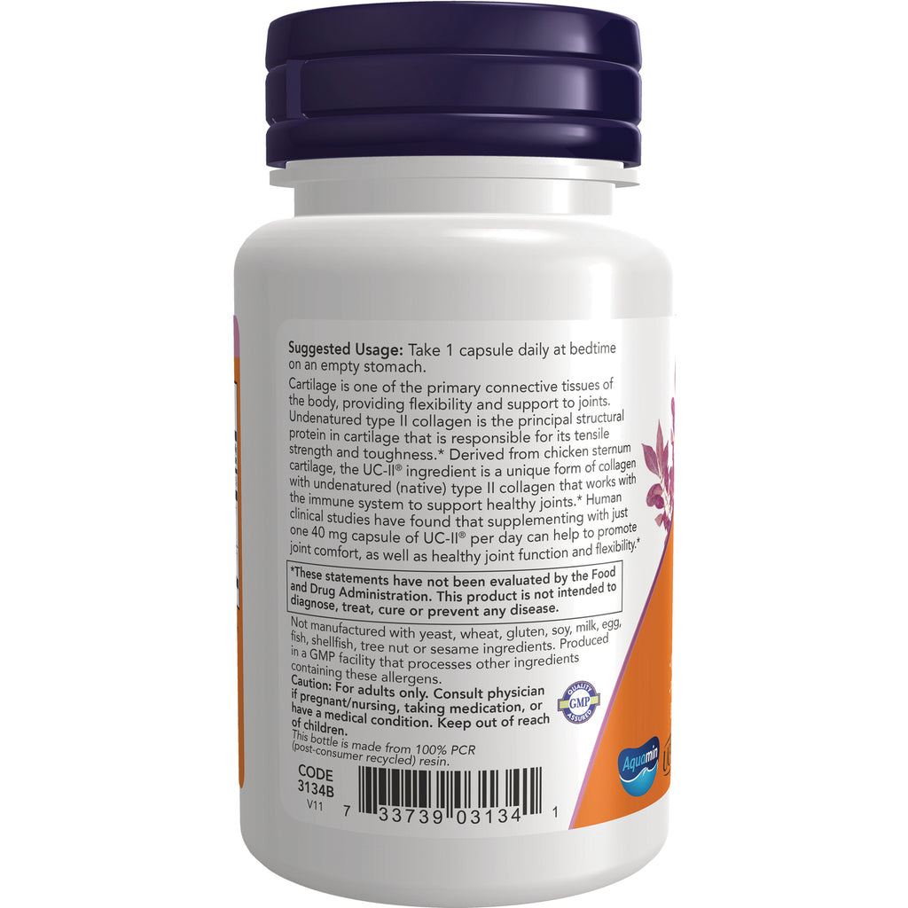 NWF853 | Back label of white supplement bottle showing suggested usage Take 1 capsule daily, warnings and barcode - Thumbnail