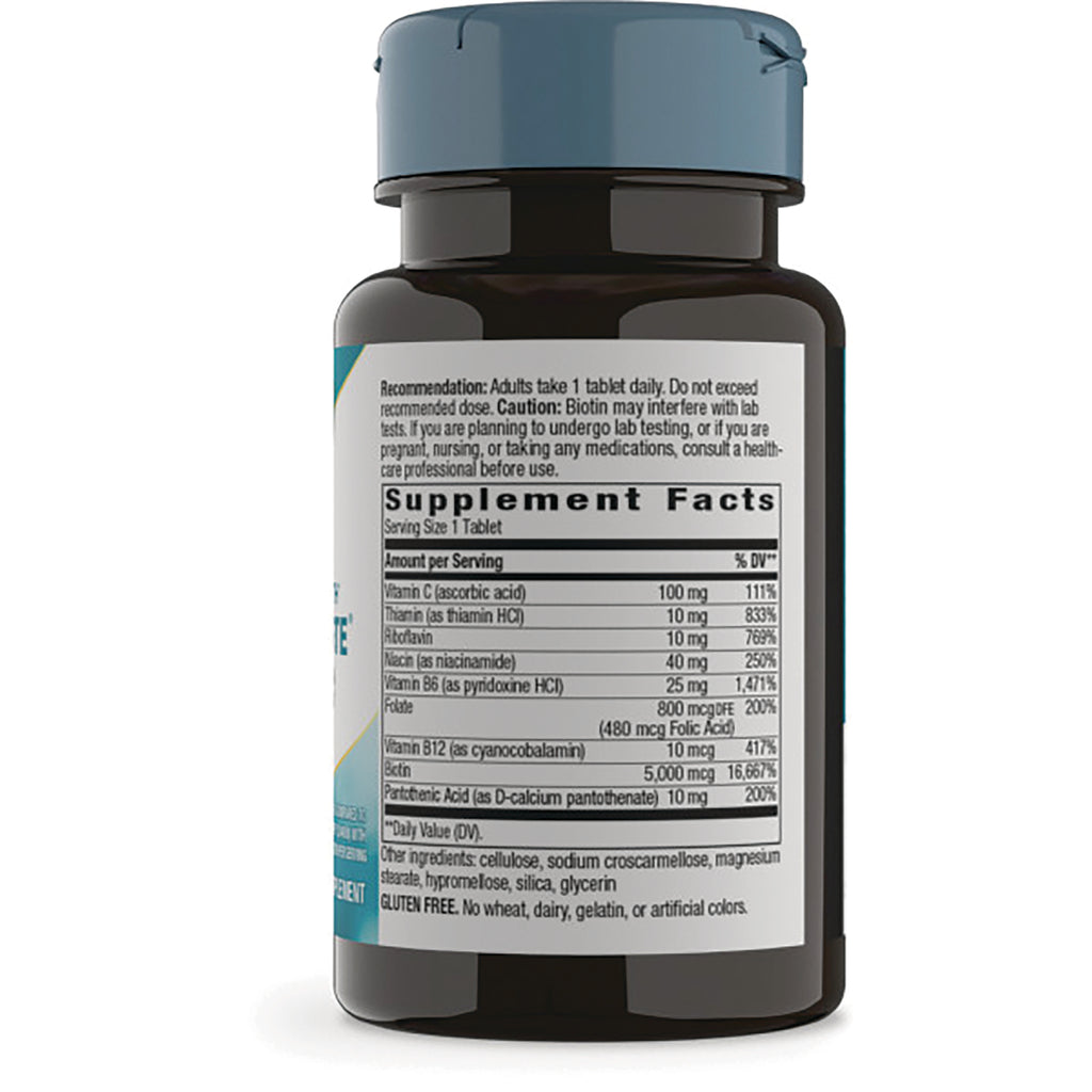ET414 | Back of brown supplement bottle showing Supplement Facts panel, dosage directions, and gluten free statement - Thumbnail
