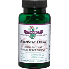 VNA010 | Vitanica Cranstat Extra supplement bottle, herbal soothing urinary tract support, 60 vegan caps