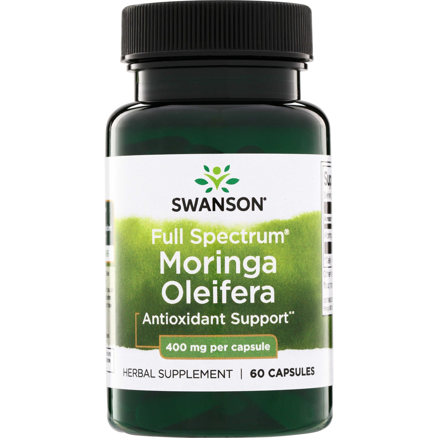 SW1390 | Swanson Full Spectrum Moringa Oleifera 400 mg, antioxidant support, 60 capsules