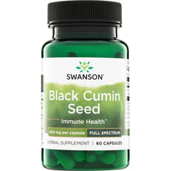SW1361 | Swanson Black Cumin Seed, Immune Health, 400 mg per capsule, Full Spectrum, 60 capsules
