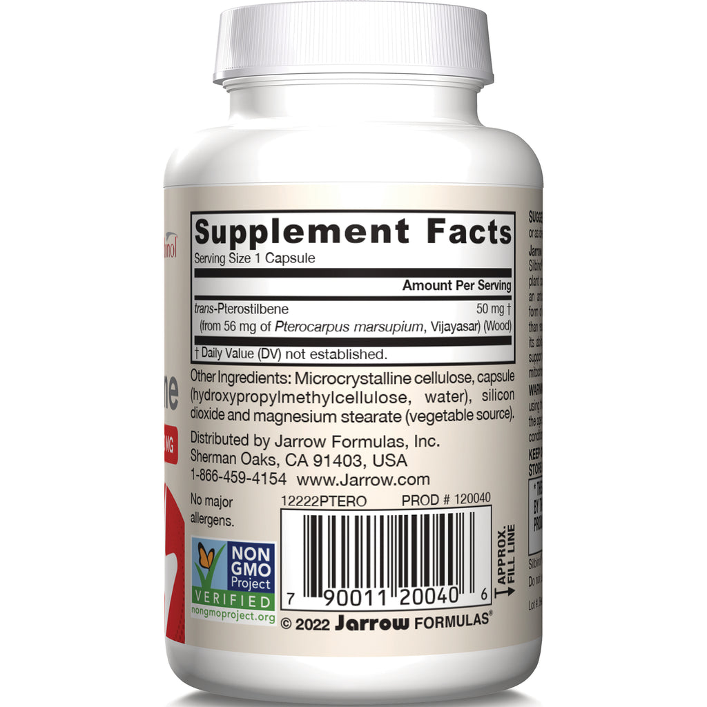 JR232 | Back of white supplement bottle showing Supplement Facts panel, ingredient list, barcode and Non GMO Project Verified seal - Thumbnail