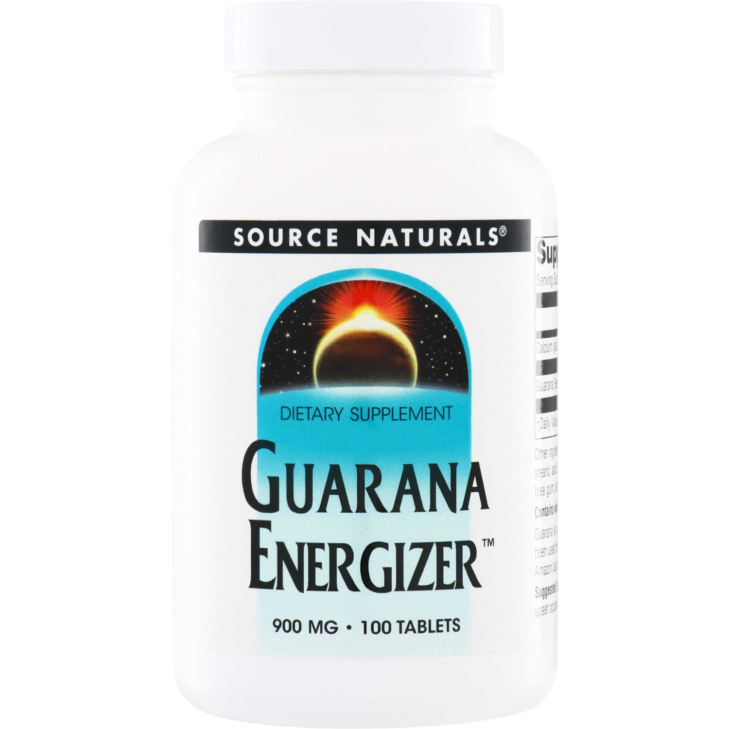 SN296 | Source Naturals Guarana Energizer dietary supplement, 900 mg, 100 tablets