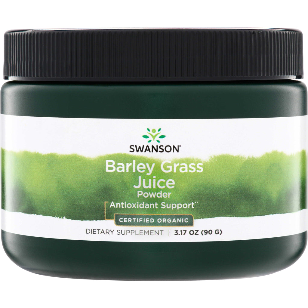 SWF030 | Swanson Barley Grass Juice Powder, Certified Organic, Antioxidant Support, 3.17 oz (90 g) - Thumbnail