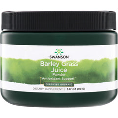 SWF030 | Swanson Barley Grass Juice Powder, Certified Organic, Antioxidant Support, 3.17 oz (90 g)