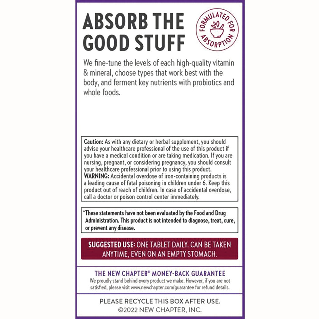 NWC365 | Back panel reading ABSORB THE GOOD STUFF with caution, suggested use, guarantee, and recycling instructions - Thumbnail