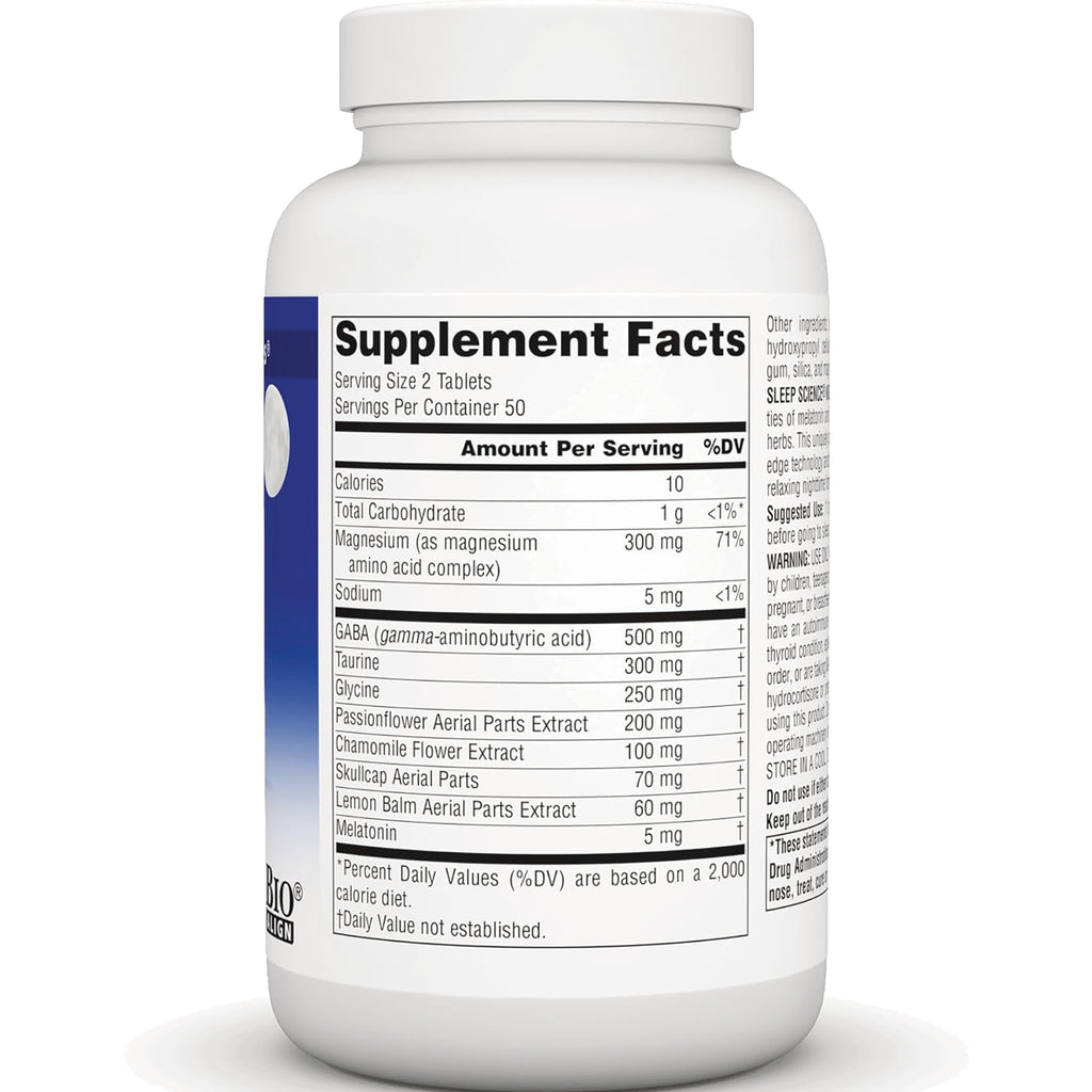 SN311 | Back label with Supplement Facts panel and ingredients list - Thumbnail