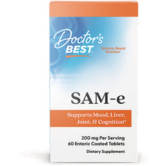 DB167 | Doctor's BEST SAM-e box front, 200 mg per serving, 60 enteric coated tablets
