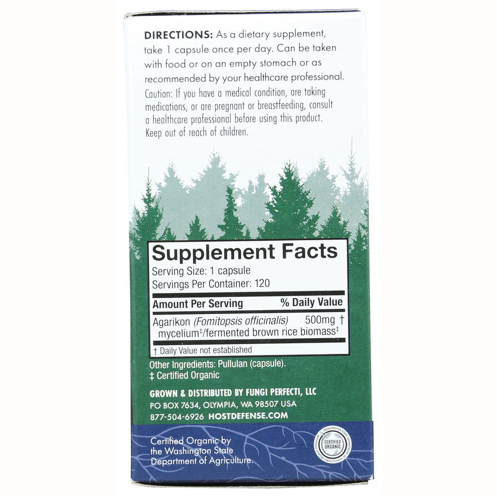 FUN041 | Back panel with Supplement Facts label, serving size 1 capsule, 120 servings and directions - Thumbnail