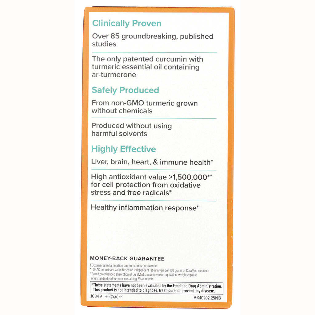 EUR055 | back panel of turmeric supplement box listing clinically proven, safely produced, and highly effective claims - Thumbnail