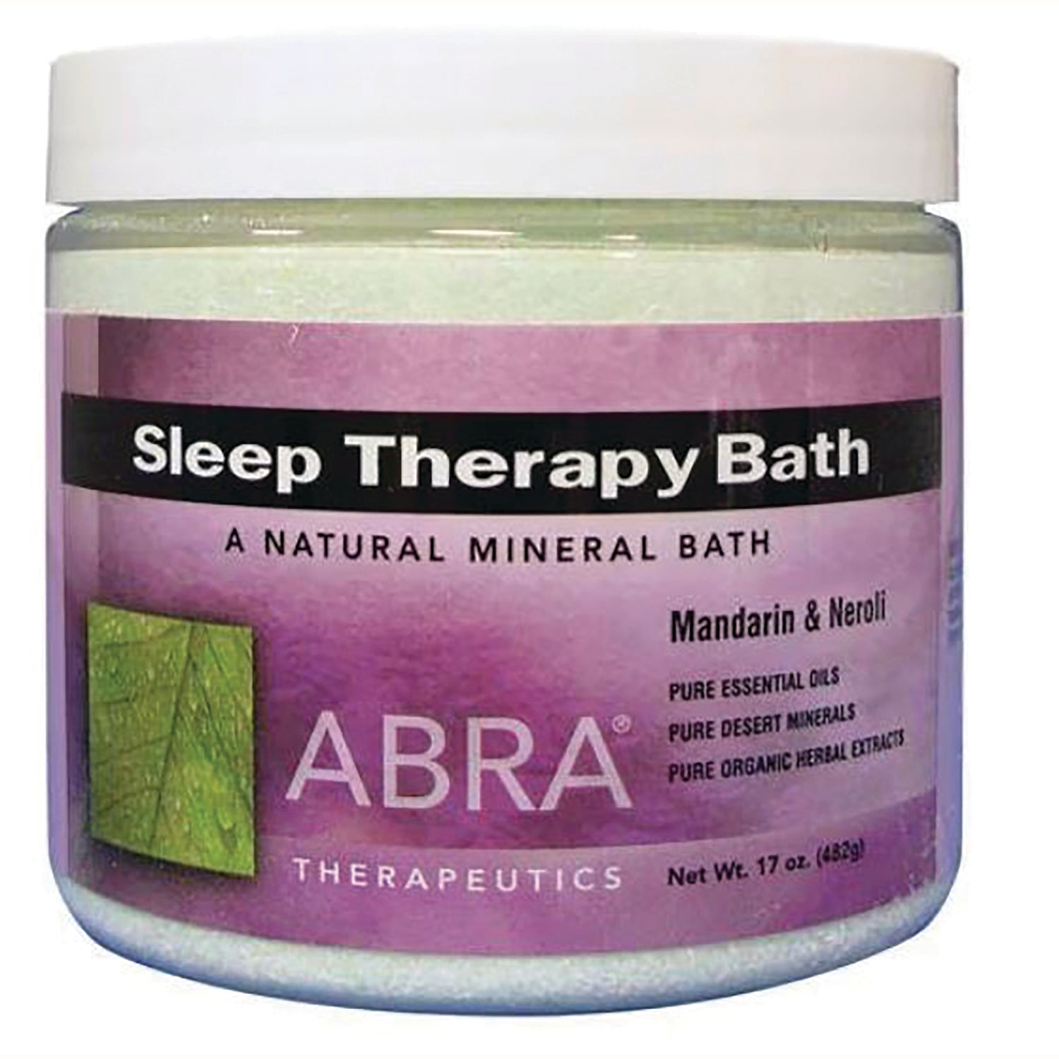 ATH005 | ABRA Sleep Therapy Bath jar, Mandarin & Neroli, net wt 17 oz