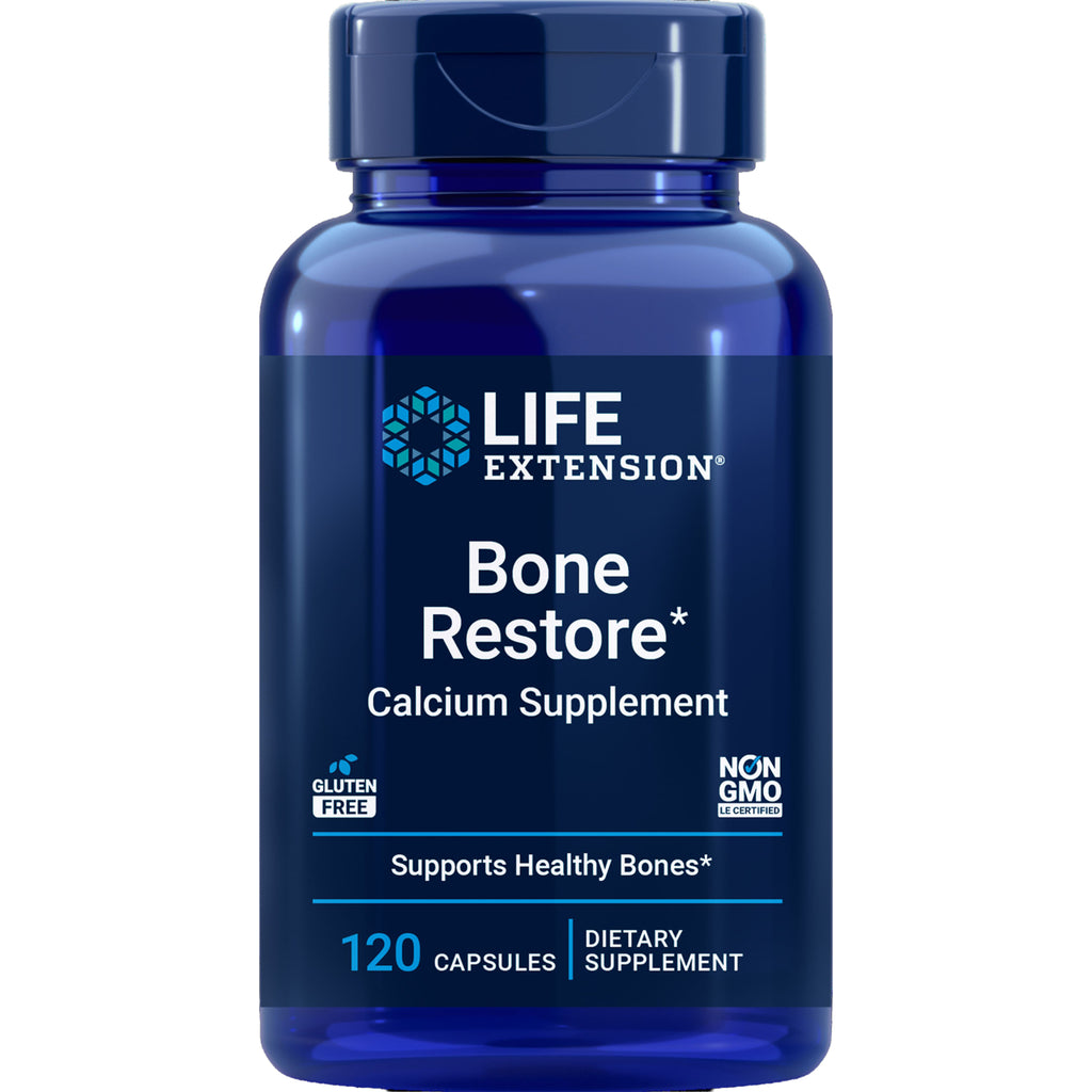 LE228 | LIFE EXTENSION Bone Restore bottle, Superior Calcium Formula, 120 capsules - Thumbnail