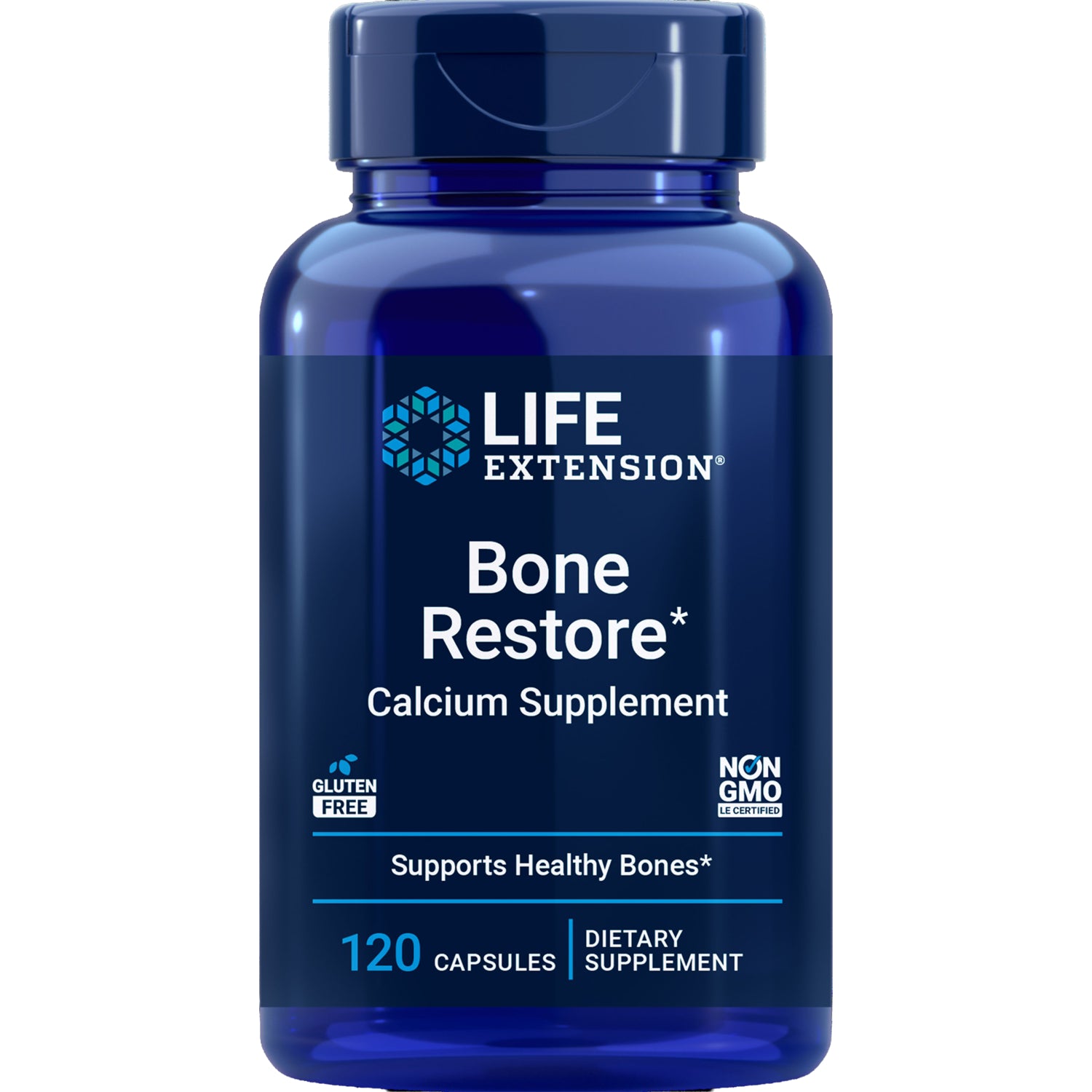 LE228 | LIFE EXTENSION Bone Restore bottle, Superior Calcium Formula, 120 capsules