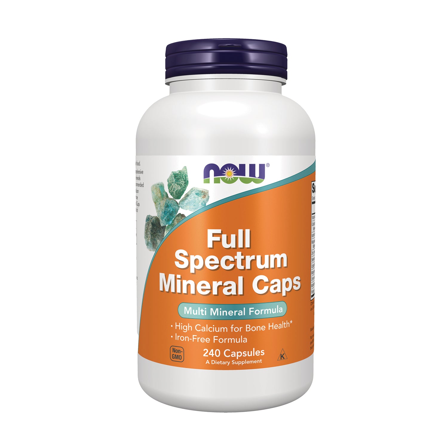 NWF244 | White bottle labeled Full Spectrum Mineral Caps Multi Mineral Formula 240 Capsules