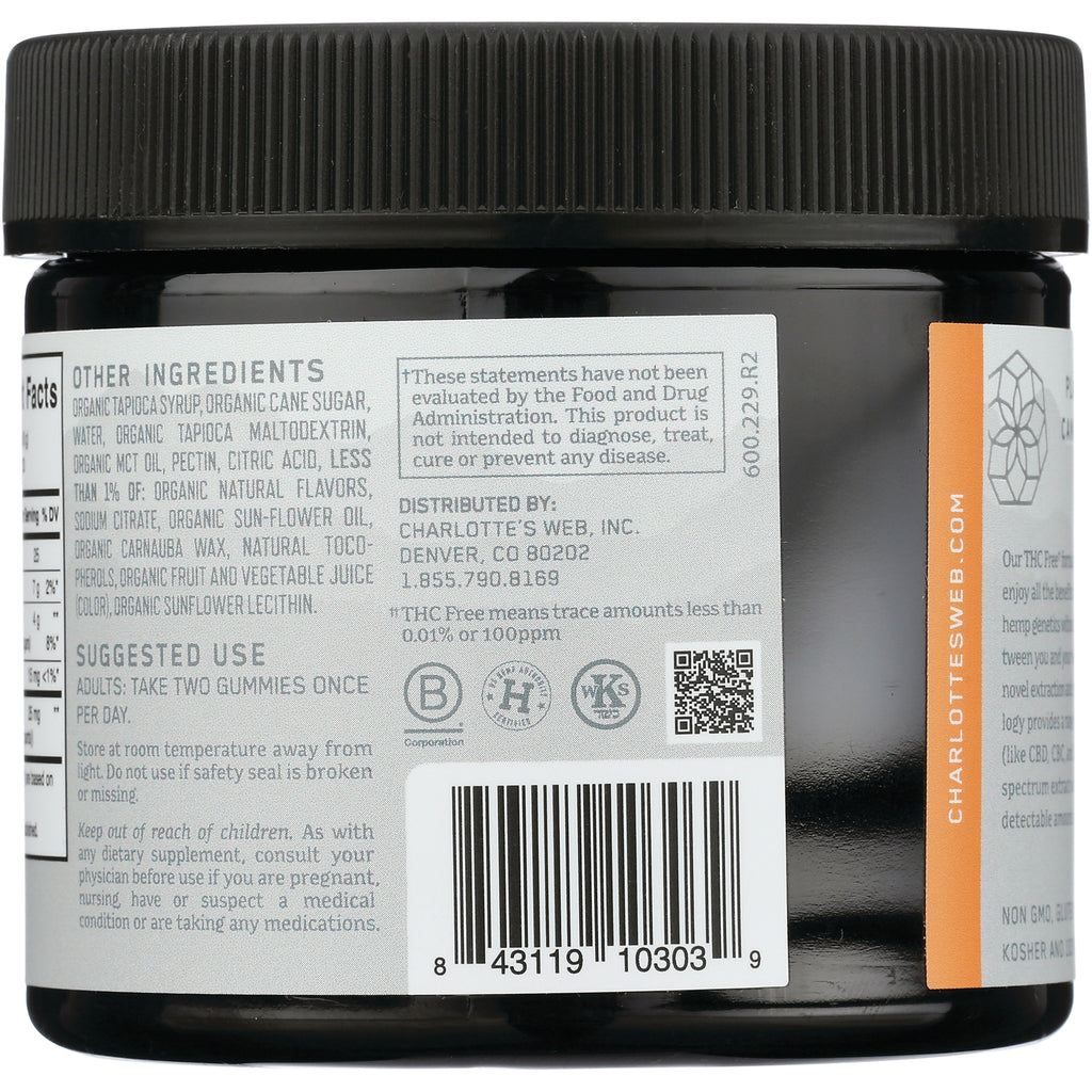 CHW041 | back label showing ingredients, suggested use, distributor info and barcode on black jar - Thumbnail