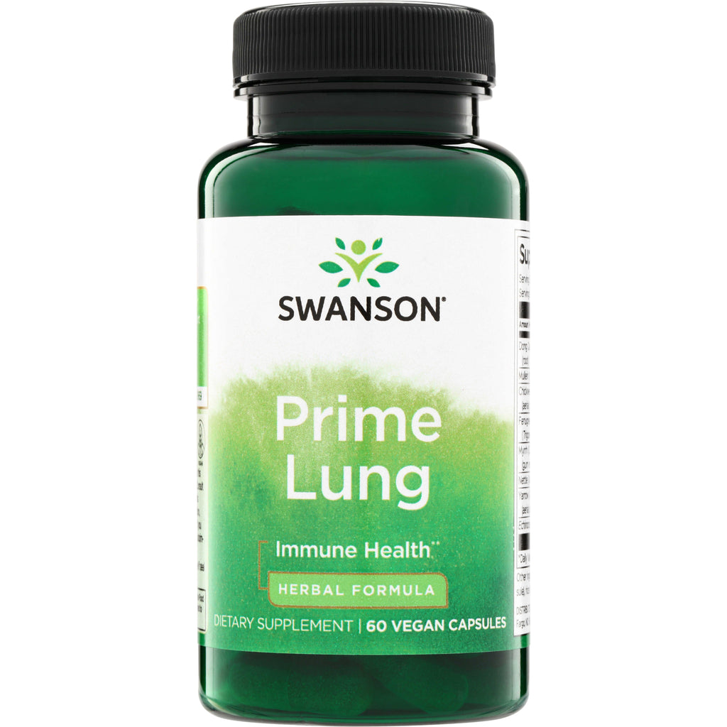 SW1771 | Swanson Prime Lung, Immune Health herbal formula, dietary supplement, 60 vegan capsules - Thumbnail