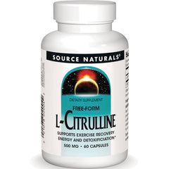 SN481 | Source Naturals Free-Form L-Citrulline dietary supplement, 500 mg, 60 capsules