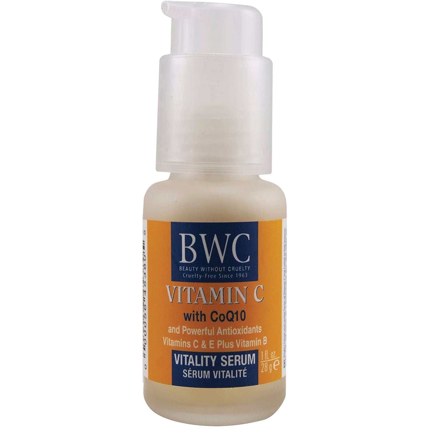 BWC110 | BWC Vitamin C vitality serum pump bottle labeled Vitamin C with CoQ10