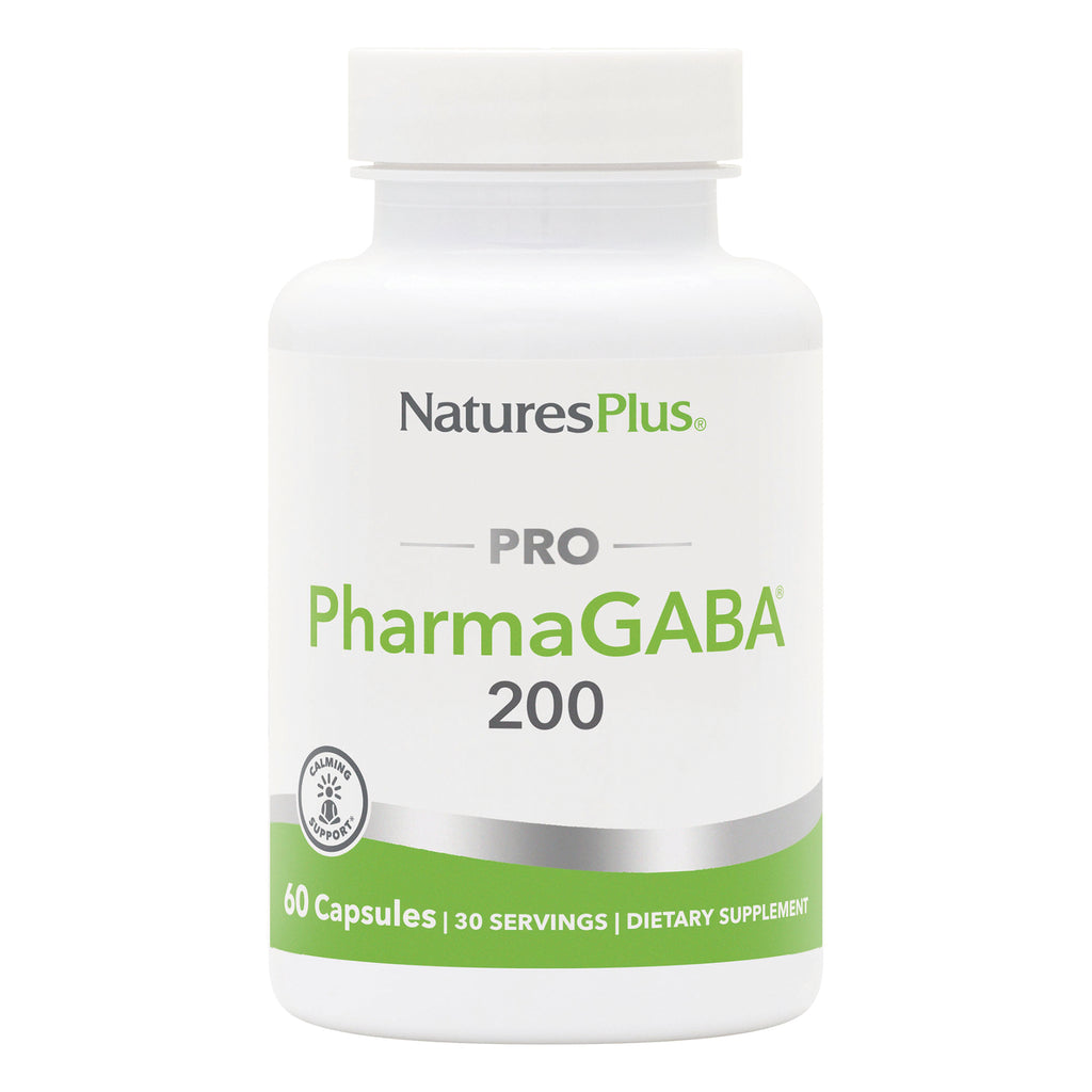 NTP353 | NaturesPlus PRO PharmaGABA 200 supplement bottle, 60 capsules - Thumbnail