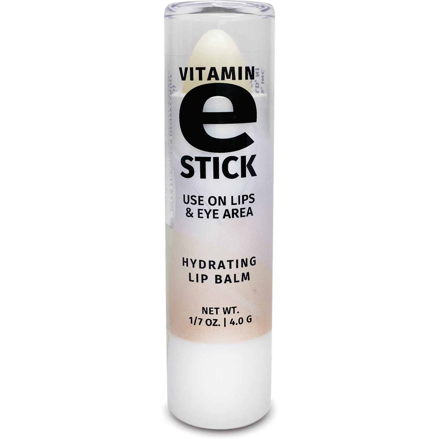 RV101 | Vitamin E Stick hydrating lip balm tube labeled use on lips & eye area