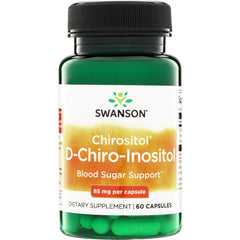SWU933 | Swanson Chirositol D-Chiro-Inositol capsules, Blood Sugar Support, 85 mg per capsule, 60 count