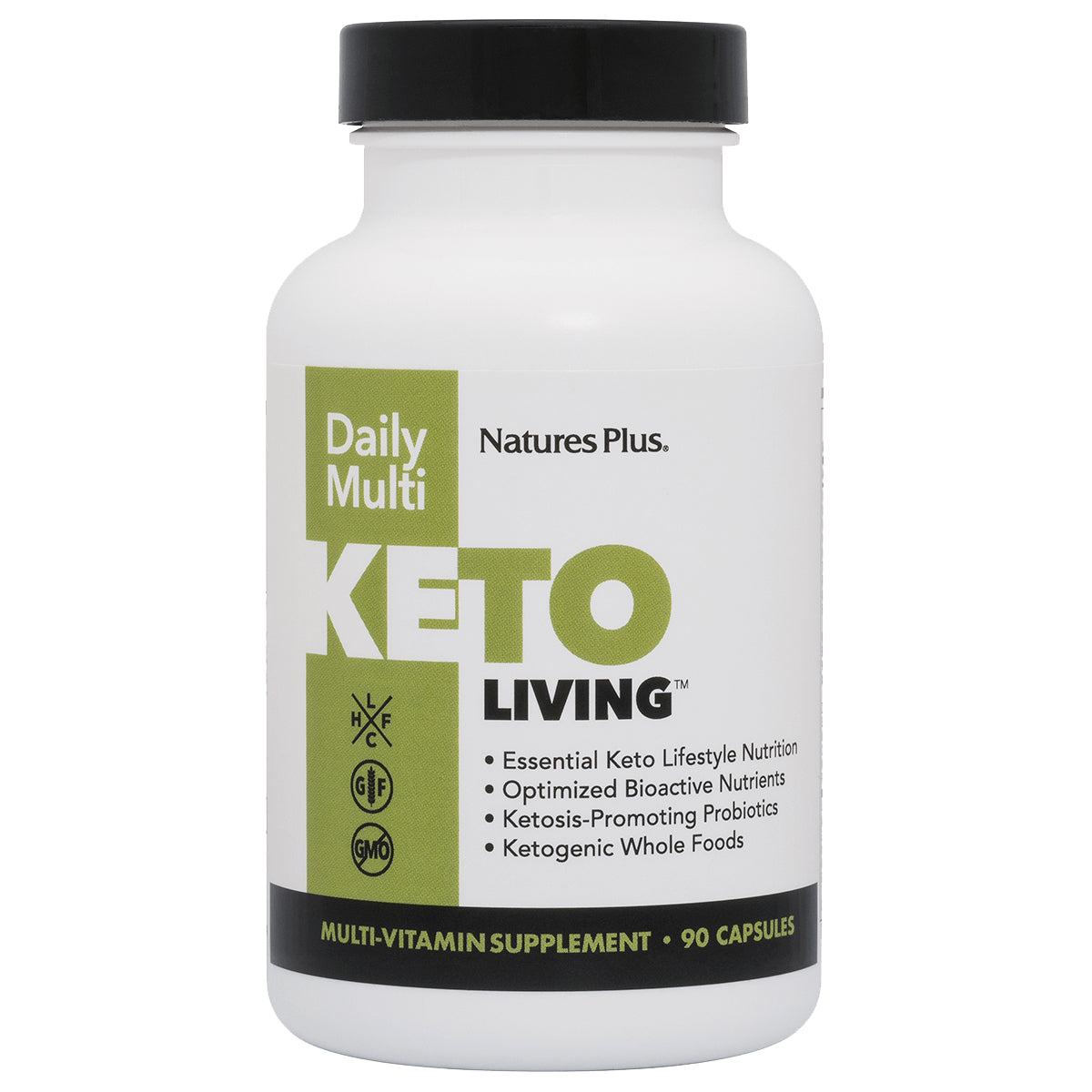 NTP336 | Nature's Plus Keto Living Daily Multi bottle, multivitamin supplement 90 capsules