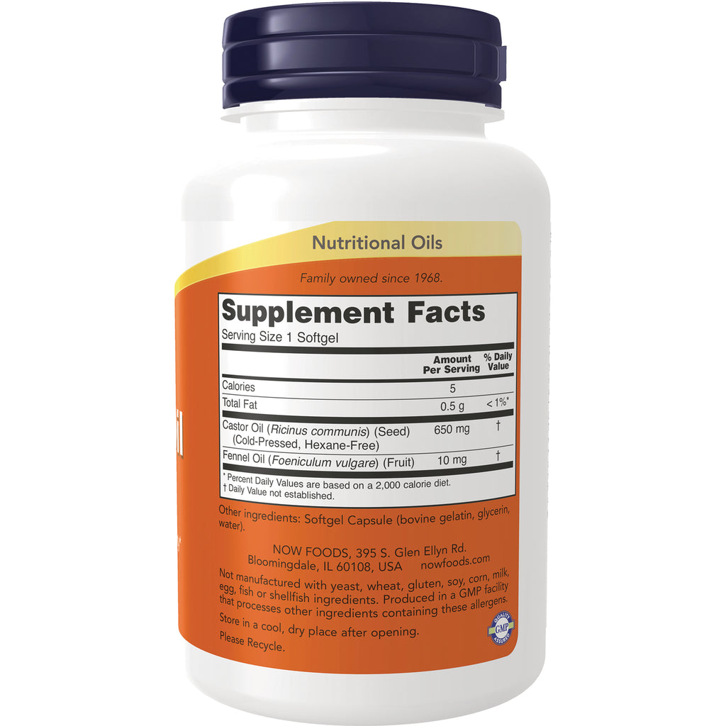 NWF1010 | Back of white supplement bottle showing Supplement Facts label, serving size, ingredients, and manufacturer info - Thumbnail