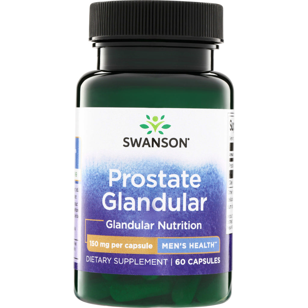 SW1303 | Swanson Prostate Glandular supplement for men's health, 150 mg per capsule, 60 capsules - Thumbnail