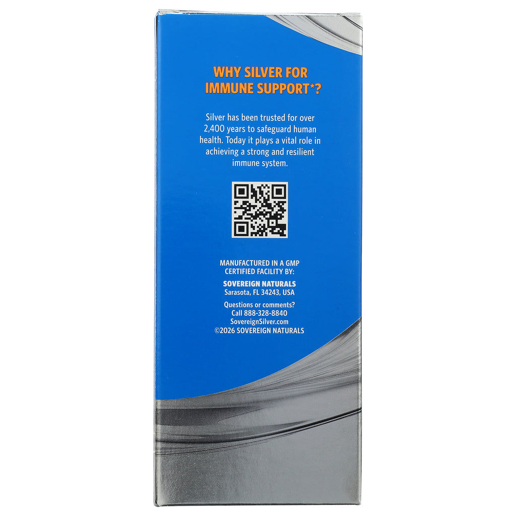 SSL008 | Blue panel titled Why Sovereign Silver? with bottle icon and text: safe for daily use, two ingredients, fast-acting - Thumbnail