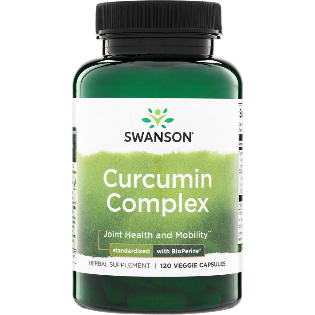 SWH284 | Swanson Curcumin Complex herbal supplement, joint health formula, 120 veggie capsules - Thumbnail