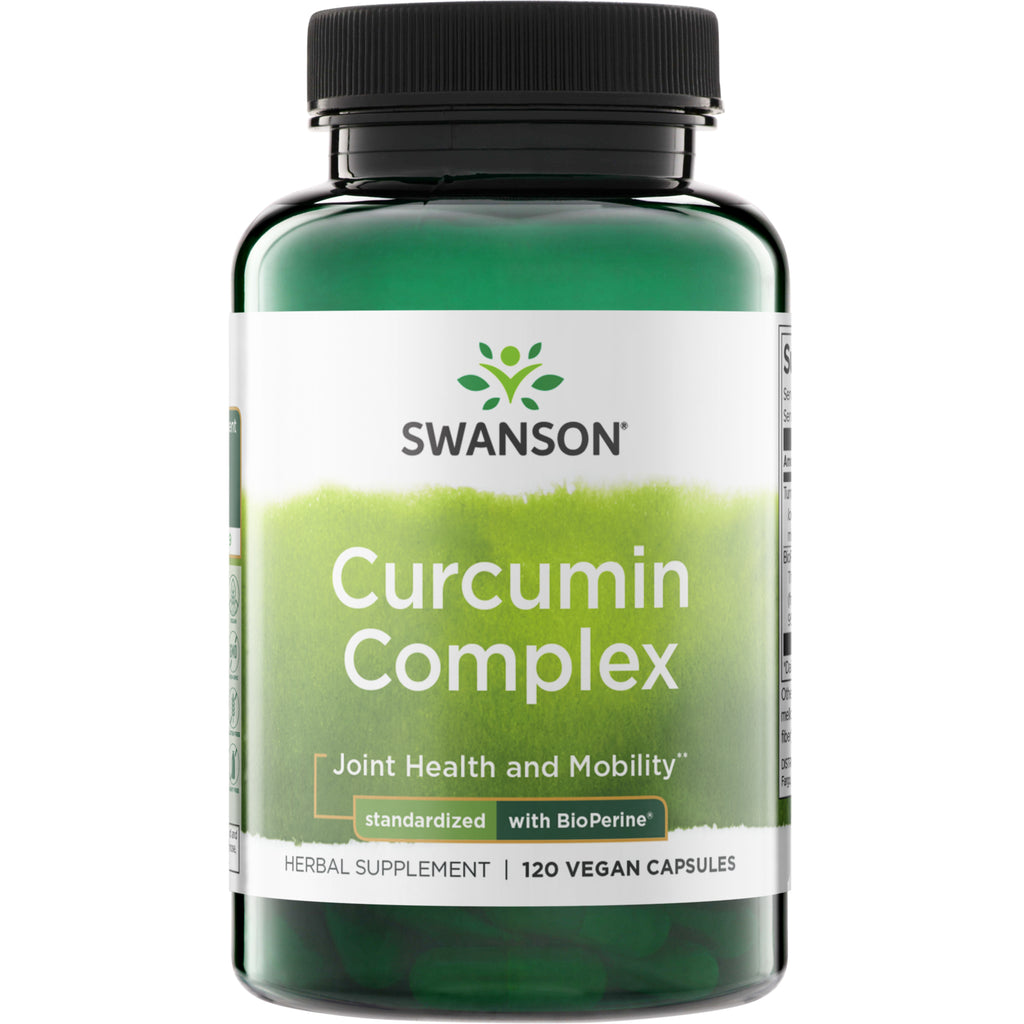 SWH284 | Swanson Curcumin Complex herbal supplement, joint health formula, 120 veggie capsules - Thumbnail