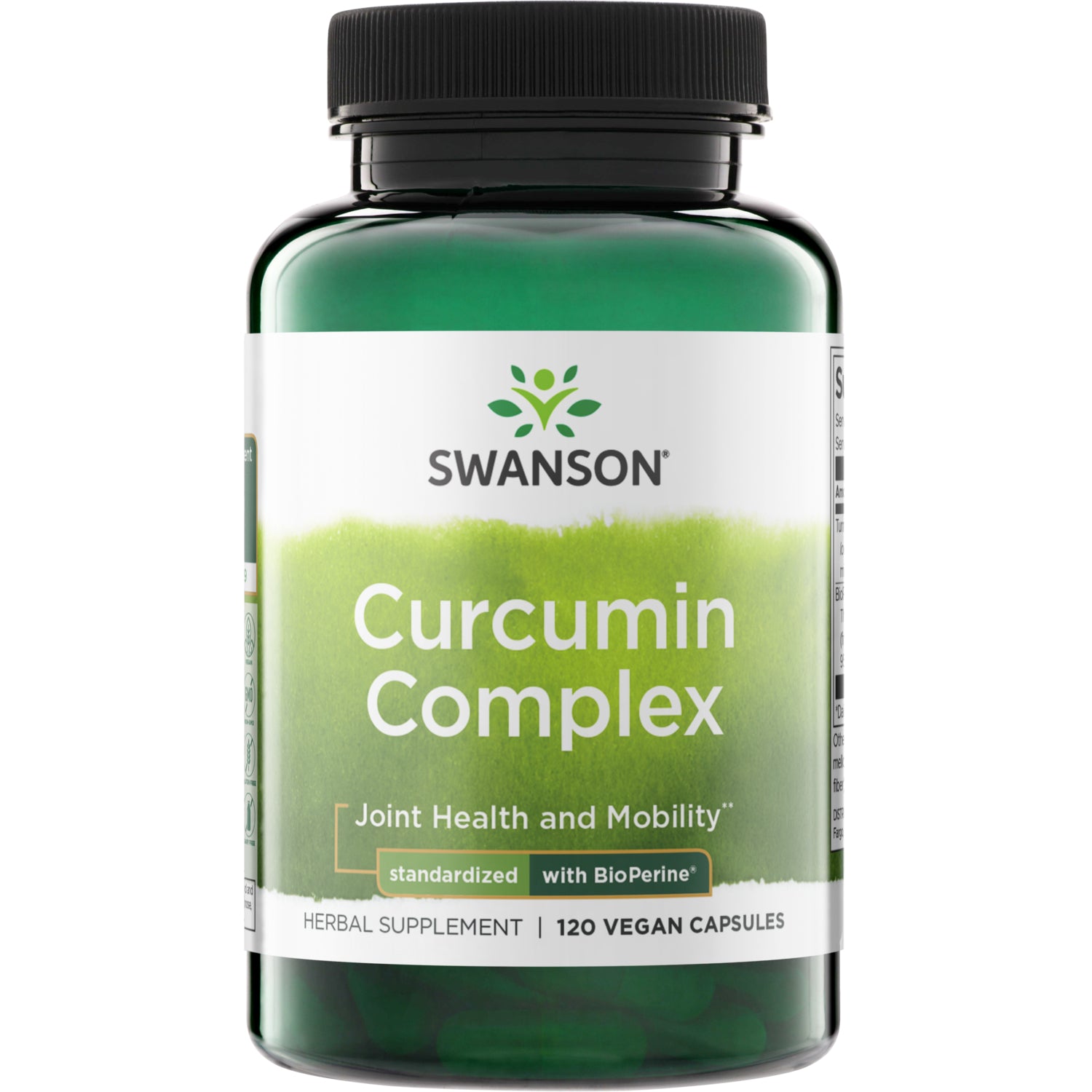 SWH284 | Swanson Curcumin Complex herbal supplement, joint health formula, 120 veggie capsules
