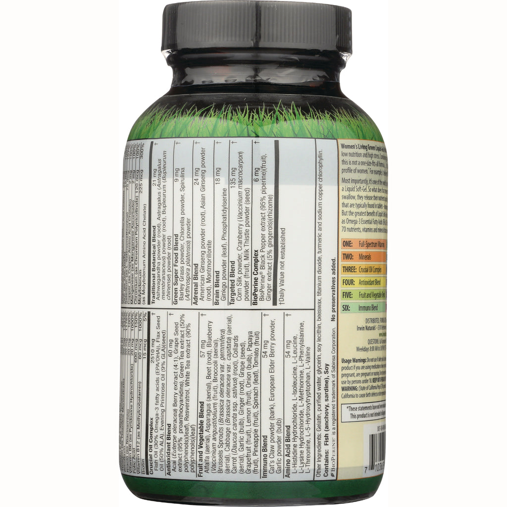 IR081 | Back label showing supplement facts and ingredient panels on a dark plastic bottle - Thumbnail